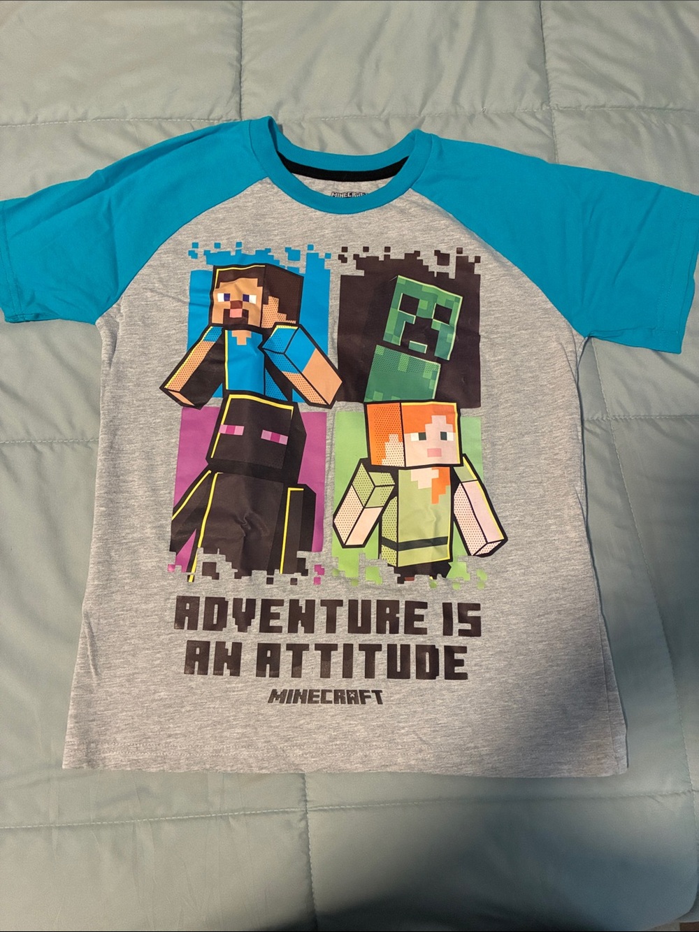Kids' Grey & Blue 'Adventure Is An Attitude' Graphic Tee